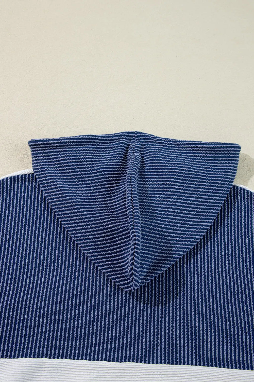 White Corded Colorblock Patch Pocket Drawstring Hooded Top Dear-Lover Dropshipping