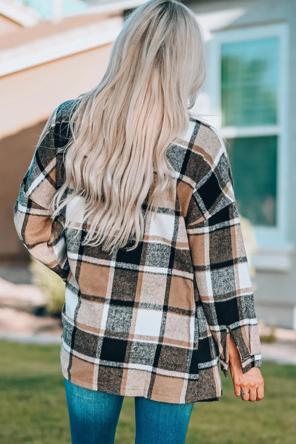 Plaid Print Buttoned Shirt Jacket Dear-Lover Dropshipping