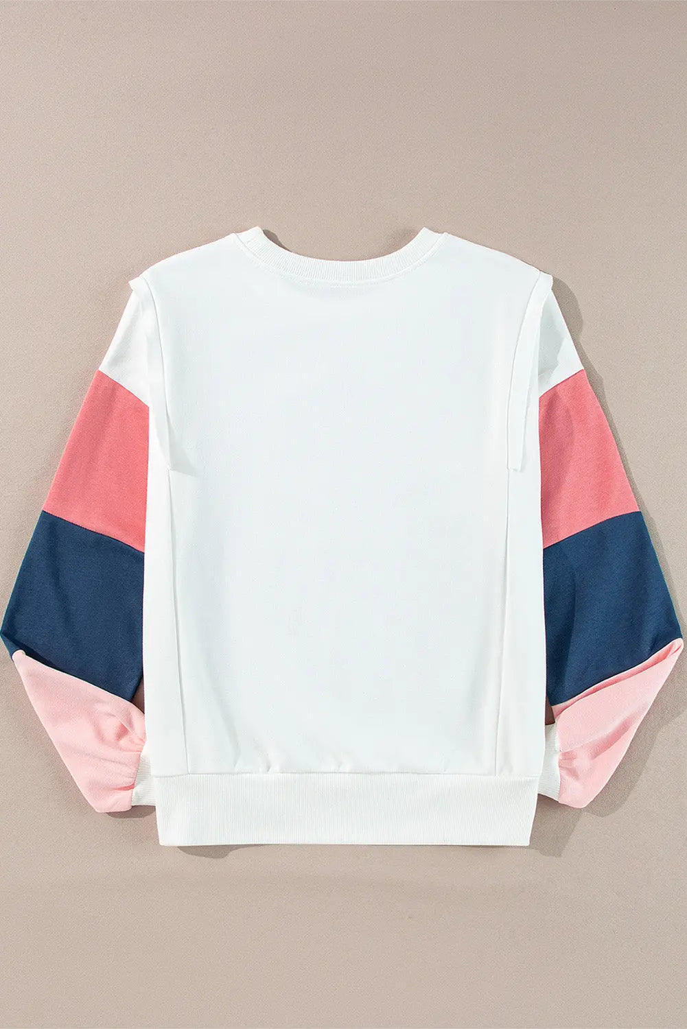 White French Terry Color Block Long Sleeve Top Dear-Lover Dropshipping
