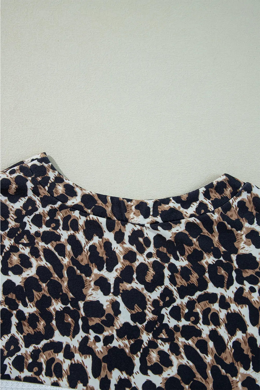 White Leopard Waffle Knit Patchwork Button V Neck Top Dear-Lover Dropshipping