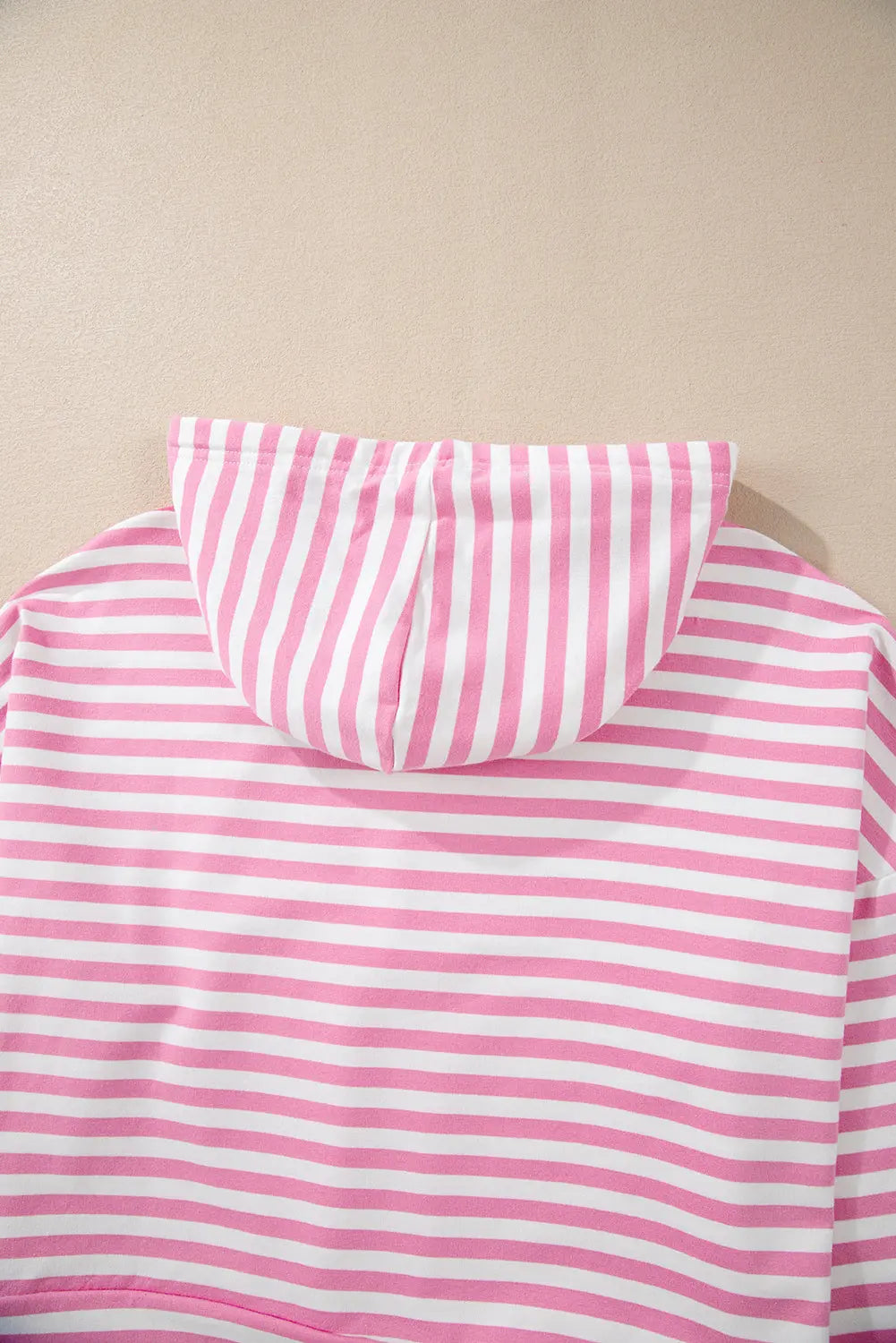 Pink Stripe Kangaroo Pocket Hoodie and Wide Leg Shorts Set Dear-Lover Dropshipping