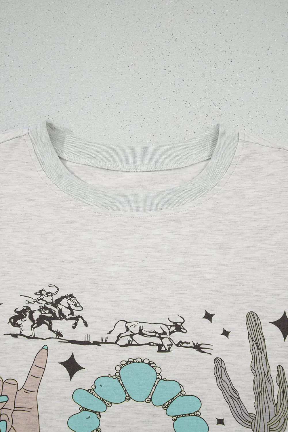 Light Grey Yee Haw Western Fashion Print Plus Size Tee Dear-Lover Dropshipping