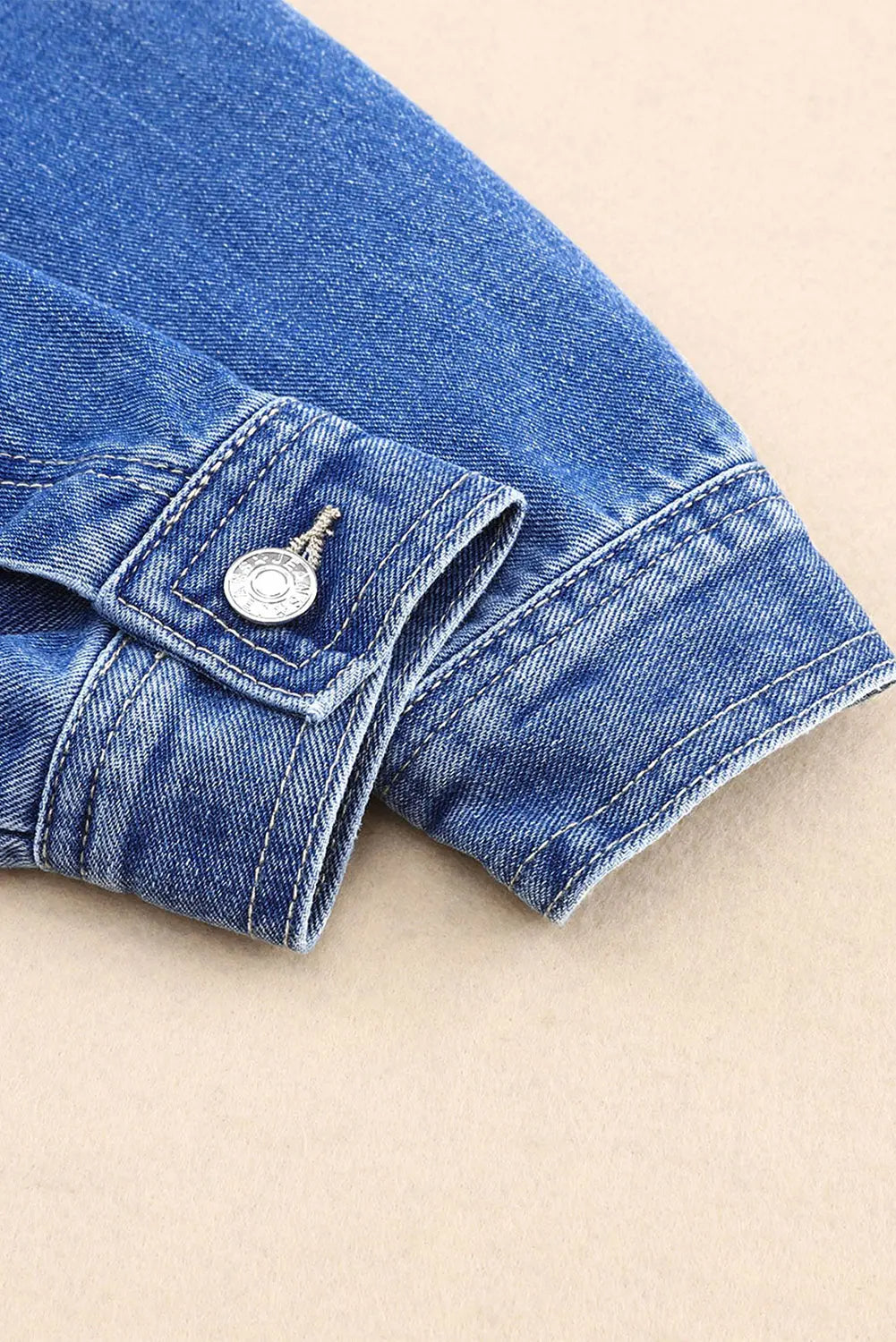 Blue Chest Pockets Drop Shoulder Loose Denim Jacket Dear-Lover Dropshipping