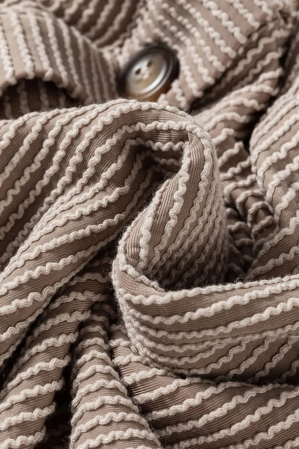 Smoke Gray Solid Corded Drop Shoulder Plus Size Shacket Dear-Lover Dropshipping