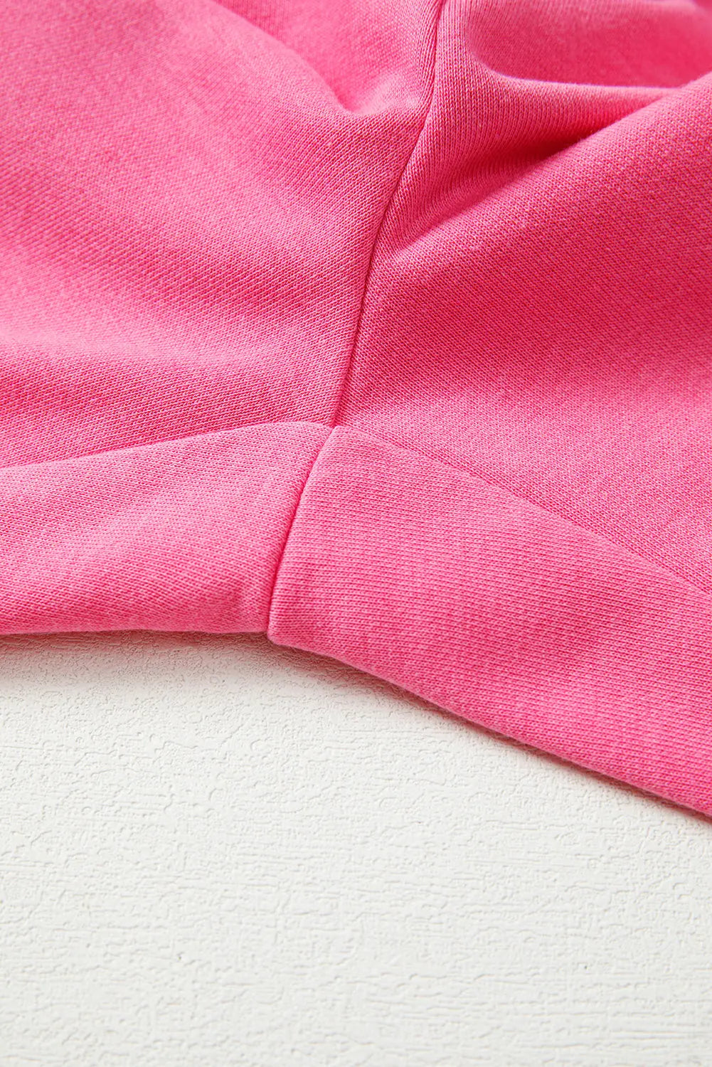 Bright Pink Plus Size Henley Drop Shoulder Pullover and Jogger Pants Two Piece Set Dear-Lover Dropshipping