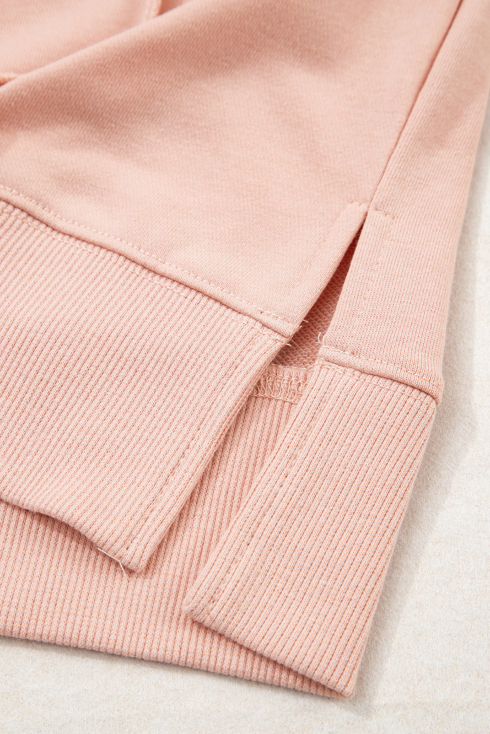 Delicacy Mix Floral Patchwork Side Slit Drawstring Hoodie