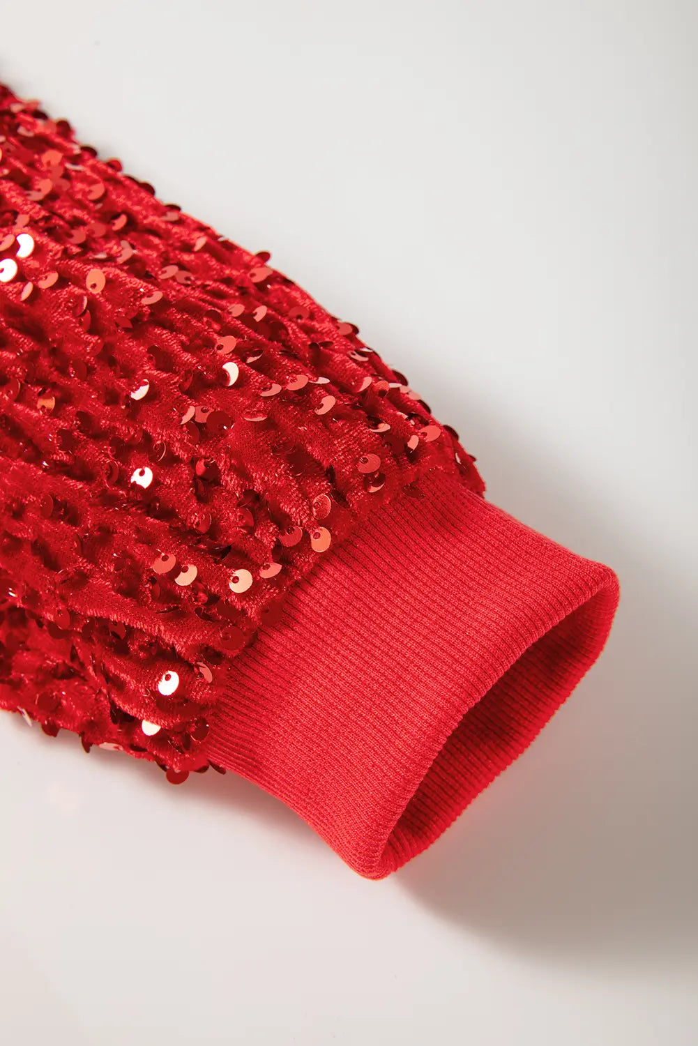 Fiery Red Sequined Santa Claus Long Sleeve Christmas Sweatshirt Dear-Lover Dropshipping