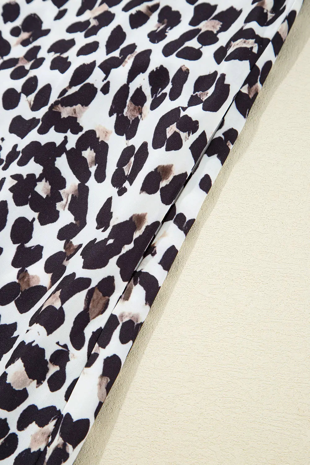 Multicolour Button Striped Collar Leopard Print Long Sleeve Flared Dress Dear-Lover Dropshipping