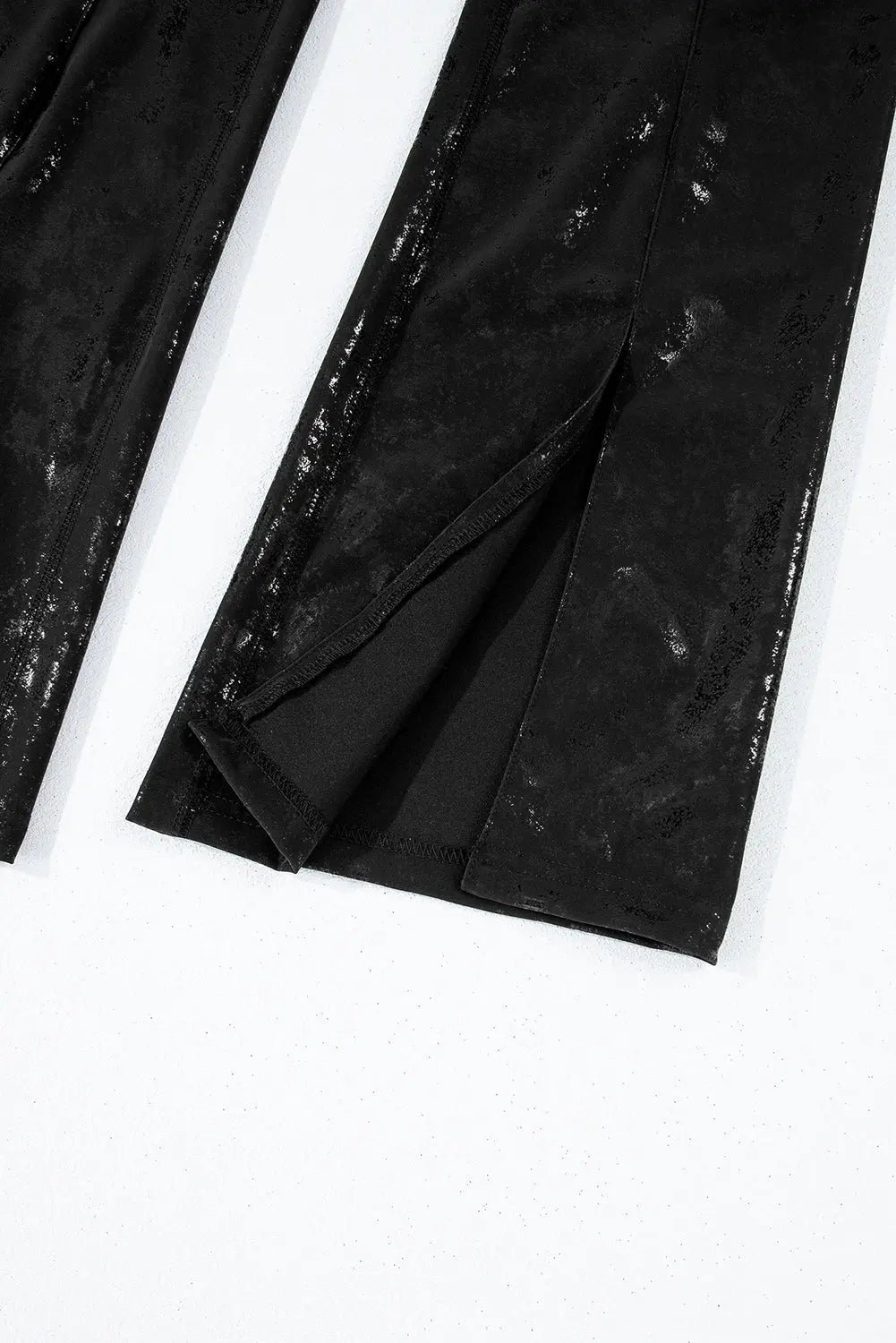 Black Faux Leather Splits High Waist Leggings Dear-Lover Dropshipping