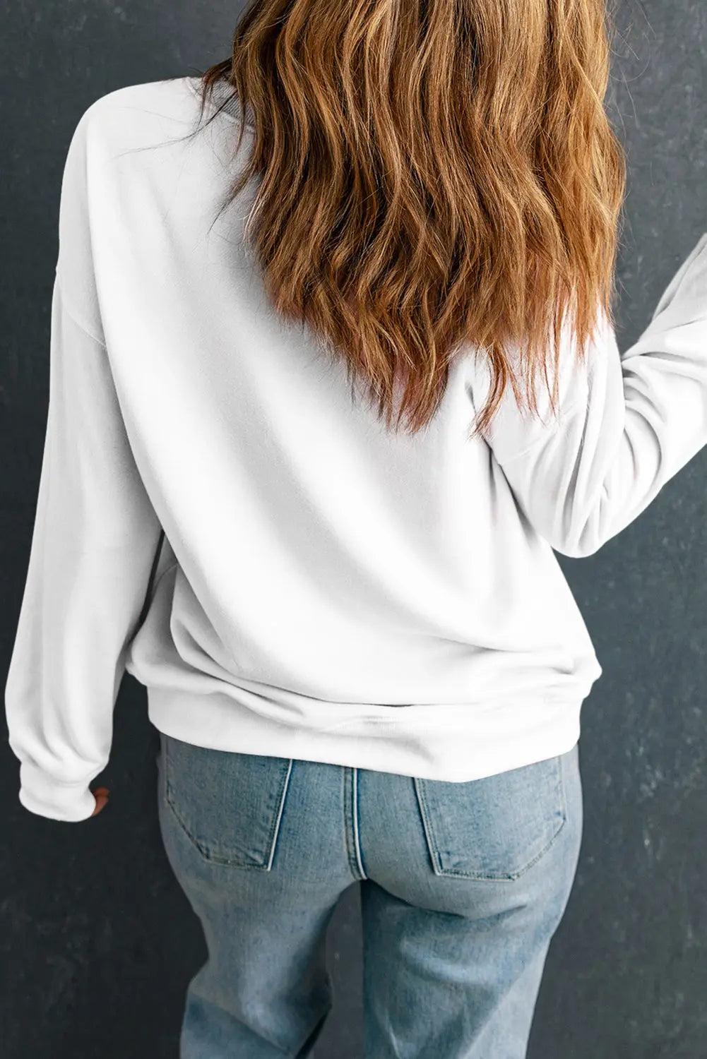 White Sequin Bow Pumpkin Patched Cotton Baggy Sweatshirt Dear-Lover Dropshipping