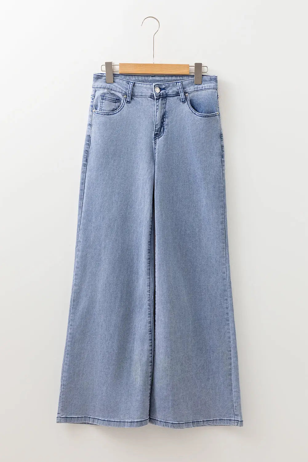 Beau Blue High Waist Button Zip Fly Bell Bottom Jeans Dear-Lover Dropshipping