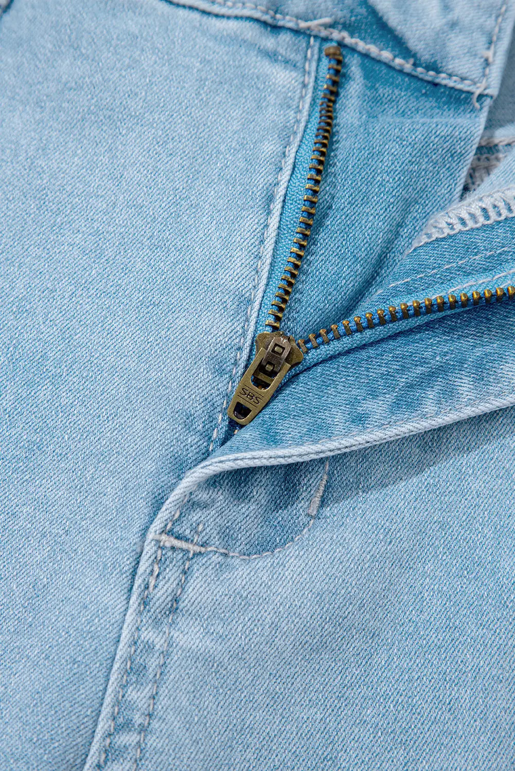 Beau Blue High Rise Barrel Relaxed Patch Pocket Jeans Dear-Lover Dropshipping