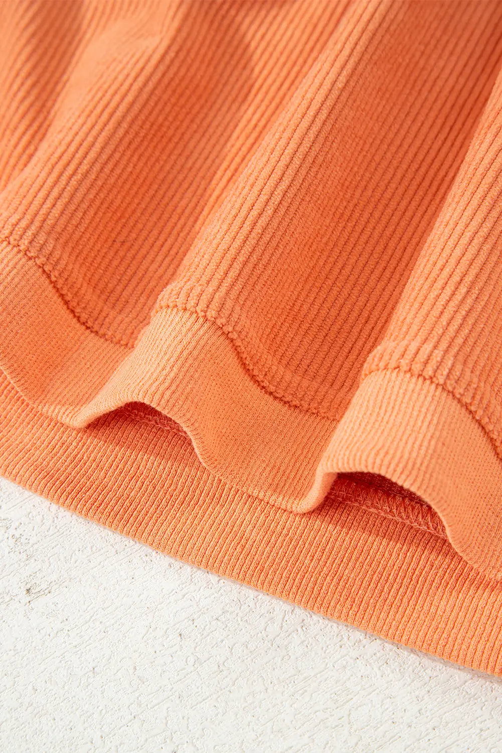 Orange Sequin Pumpkin Patched Twisted Rib Baggy Sweatshirt Dear-Lover Dropshipping