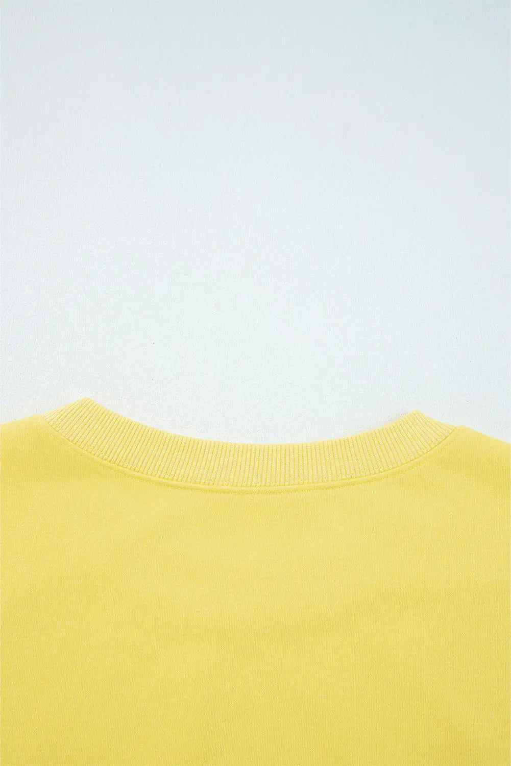 Yellow Cream Drop Shoulder Puff Sleeve Crop Pullover Drawstring Wide Leg Pants Set Dear-Lover Dropshipping